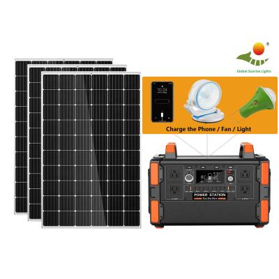 China 1000W Portable Solar Generators Solar Home Lighting System With Solar Panel for sale