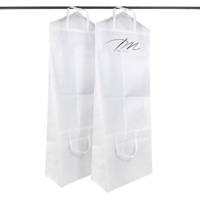 China Storage Quality And Cheap Dustproof Custom Logo White Non Woven Bridal Garment Bags for sale