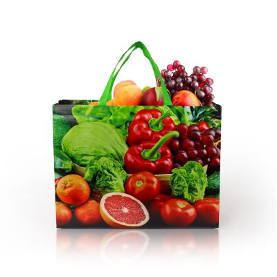 China Manufacturer Factory Direct Reusable Laminated Fruit Handled Printing Non Woven Shopping Tote Bag for sale