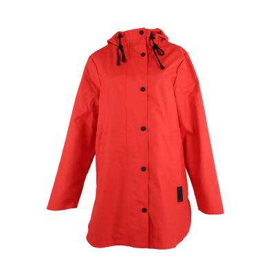 China Single-person Rainwear Customized Any Color Waterproof Polyurethane Rain Wear  Rain Jacket Women  PU Rain Coat for sale