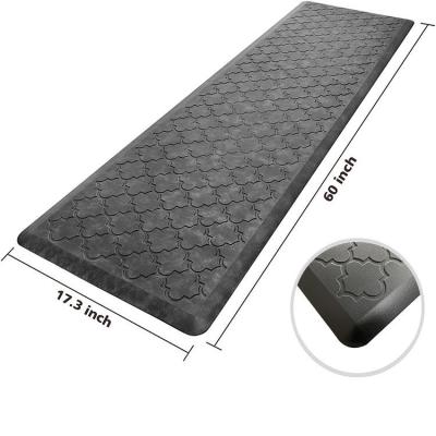 China New Style Hypotenuse Position Washable Office Mat Non-slip PVC Soft Kitchen Mat For Kitchen for sale