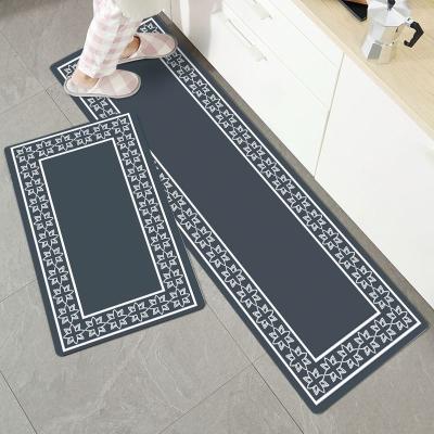 China Washable Popular Amazon Ease Waterproof PVC Kitchen Blanket Kitchen Mat Set for sale