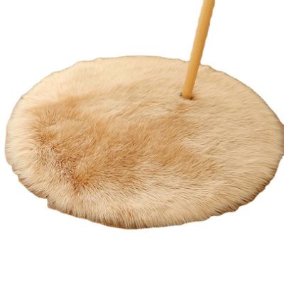 China Hot Selling Solid Living Room Washable Round Bedsied Shaggy Carpet And Rugs Floor Fluffy Mat Fluffy Carpets For Bedrooms Shaggy Rug for sale