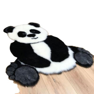 China Panda Rectangular Simulation Rug Cute Living Room Bedroom Warm Soft Machine Washable Carpet for sale