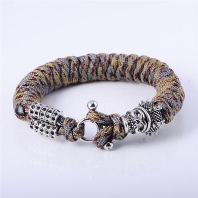 China High polished; Matte Finished 2021 Latest Popular Jewelry Braided Camouflage Nylon Bracelets for sale