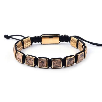 China High polished; Matte Finished Top Rate Bracelet in Python Material for Men for sale