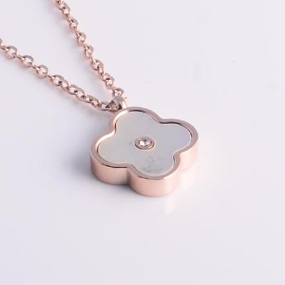 China 2021 Casual / Sporty Customized Stainless Steel Flower Necklace for sale