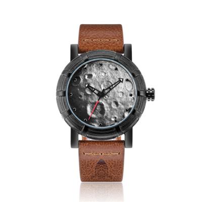 China Alarm Country Earth Strap Sheeny Genuine Leather Watches for sale