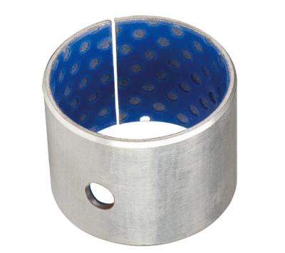 China Building Material Stores Manufacturer Sales Single Metal-Polymer Bearings Oil / Grease Lubricated DX Bushing With Blue POM Coated for sale