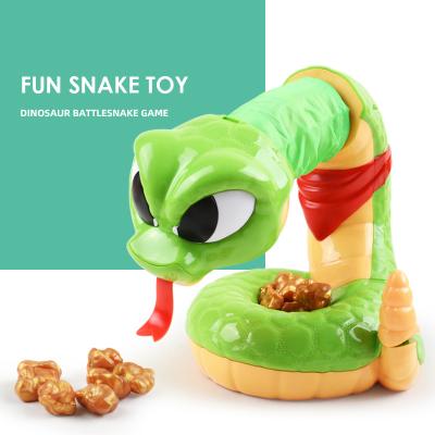 China Toy Cheaper Tricky Gold Snake Watch Battery Operated Interactive Toys Floor Game For Kids Joke Toys Bite Your Finger Office Party Family Game for sale