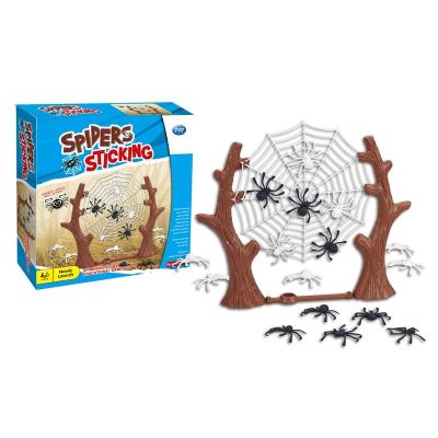 China Educational Toy Family Party Creative Animal Board Game Jumping Spiders Sticking Game for sale