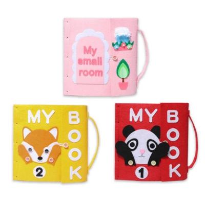 China Gifts Activity Book Toy DIY Handmade Cloth Busy Felt Material Soft Baby Quiet Study To Sensory Book Cloth Book Baby for sale