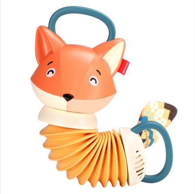 China Soothe Baby Fox Shape Accordion Baby Instrument Comfort Toy Music Enlightenment Multiple Sound Effects Hand Exercise for sale