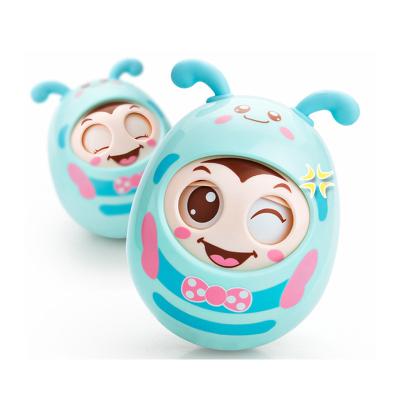 China Tapping the car will flash and glow Toy Cute Mini Bee Eyes interactive glow education rocker chubby baby toys for sale