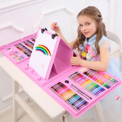 China Kids drawing Popular Set De Arte Supplies 176 Pcs Drawing Art Set Painting Drawing For Kids Box Artist Printing Art Set With Drawing Board for sale