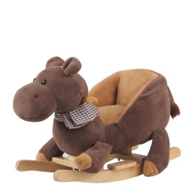 China Ride On Toy JIANLIN Hot Selling Toddler Cartoon Animal Rocking Chair Wooden Rocking Chair Toys Christmas Gift for sale