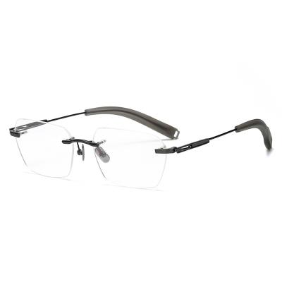 China High Quality Titanium Rimless Optical Eye Glasses Retro Sight Glasses Glasses For Men And Woman CS80815 for sale