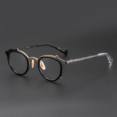 China For Vintage Oval Titanium Optical Glasses Reading Glasses 2021 High Quality Titanium Frame Eyeglasses CS0050 for sale