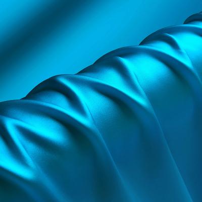 China Wholesale Silk Charmeuse Satin Fabric NO.02 Turquoise Single Liner 19mm Wide 114cm Wide 45