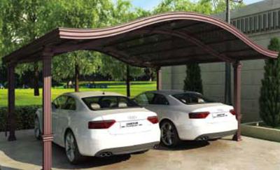 China Customized Home Garage Car Parking Shed Aluminum Alloy S Style Carport with Polycarbonate Sheet Roof for sale