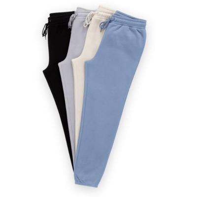 China 2023 New Fashion Anti-Wrinkle 2023 Women Cotton Casual Empty Terry Jogger Pants For Women French Blue Black for sale