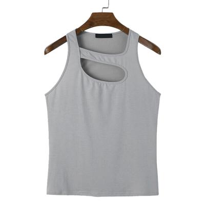 China Cheap Hollow Men's Rayon QUICK DRY OEM High Quality Custom Brand Sport Fitted Vests for sale