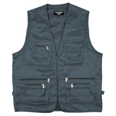 China Anti-Wrinkle Light Weight Breathable Quick Dry Outdoor Adventures Vest 35% Cotton 65% Polyester Mens Utility Vest for sale