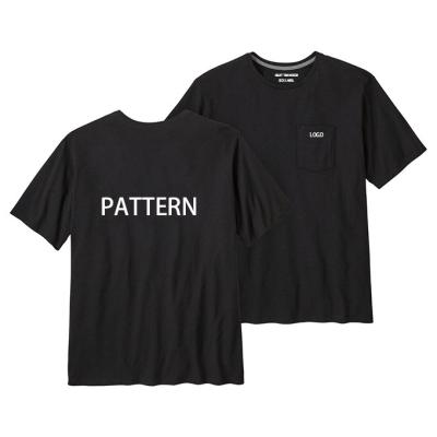 China Professional Brand Custom Sleeve Pocket Short T-Shirts Anti Shrink Design Your Logo On The Tees For Men for sale