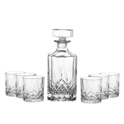 China Modern Old Fashioned Barware Alcohol Glassware Crystal Italian Lead Free Bourbon Low Price Bar Vodka Drinking Gift Decanter Whiskey for sale