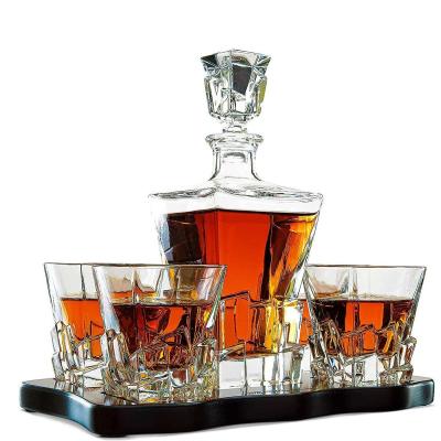 China Disposable Professional Factory Crafted Crystal Bar Vodka Elegant Alcohol Premium Drinking Glassware Barware Whiskey Decanter for sale