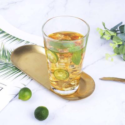 China China Factory Disposable Promotion Customized Tea Water Cup Juice Glass Tumbler Juice Water Glasses Clear Crafted Clear Beverage Cup for sale