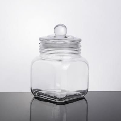 China Container Kitchen Mouth Gift Dry Goods Food Storage Canister Wide Easy Clean Freshness Preservation Best Price Clear Storage Glass Jars for sale