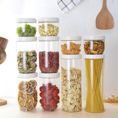 China Freshness Preservation 0.5L 1.4L Kitchen Storage Jars Glass Food Storage Jar Set Clear Glass Storage Jar for sale