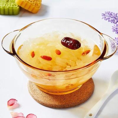 China New Arrival Stocked Amber Glass Soup Bowl Salad Rolls Glass Bowl for sale