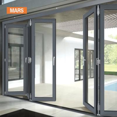 China New High Quality Indoor Accordion Door Wall Patio Collapsing Sliding Folding Folding Screen Mars Doors for sale