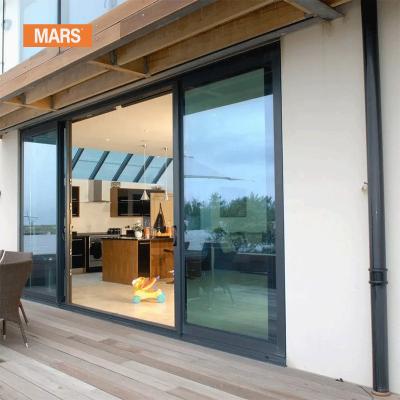 China Cheap Windproof Sliding Glass Aluminum Doorssliding Balcony Window Sliding Door Systems Garage Door for sale