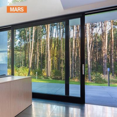 China Quality size aluminum profile windproof doors white frameless aluminum interior silent sliding door for sale