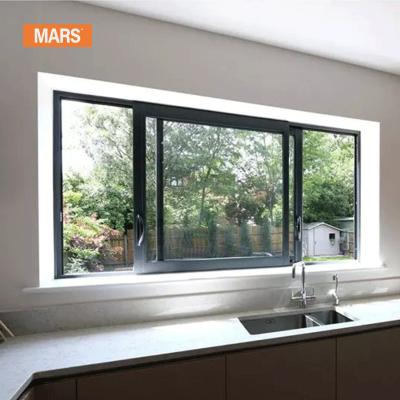 China High Quality Mars Magnetic Screen Aluminum Alloy Sliding Windows Aluminum Double Glazed Glass Sliding Window With Mosquito Net for sale