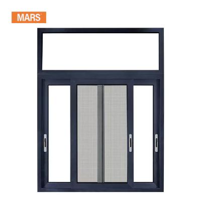 China Wholesale Magnetic Screen Powder Coating Aluminum Alloy Horizontal Sliding Windows and Doors Made in China with Double Glass for sale