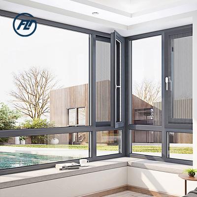 China Aluminum Alloy Magnetic Frame Mars Screen Windows Casement Aluminum Building Glass Window for sale