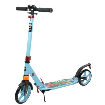 China Customizable High Quality Cheap Adult PU Scooter 2 Wheel Folding Portable Adjustable Kick Scooter for sale