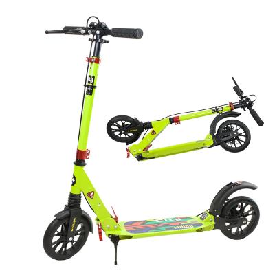 China Factory Wholesale Zhejiang High Quality PU Wheels Adjustable Height Green Skate Scooter For Kids Boys for sale