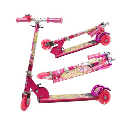 China Hot Sale Youth Cheap Iron Kids Scooter With PU Snap-On Wheels Outdoor Folding Children Pedal Scooter for sale