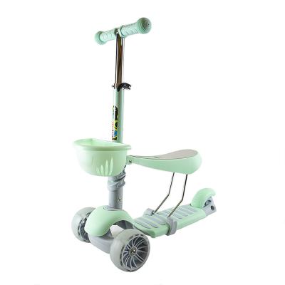 China Other factory direct supply kids kick toys scooter with seat and 3 PU flashing wheels 3 in 1 scooter for kids for sale