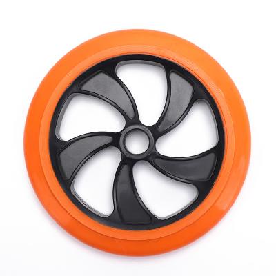 China Factory direct supply durable 200mm PU big wheel scooter parts high quality colorful wheels for sale