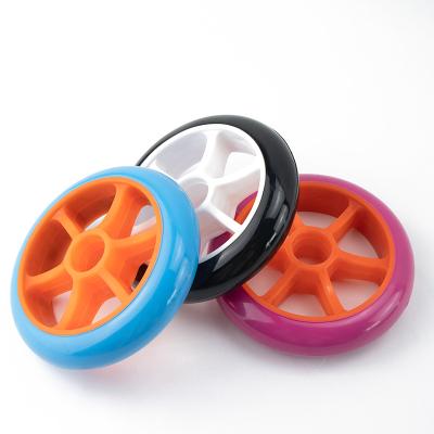 China scooter wheels 118*26mm wholesale high quality wheelbarrow wheel PU wheel caster running heavy duty flashing wheels for sale