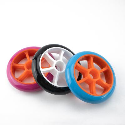 China Border Exclusive Supply Industrial Caster Wheel PU Infusion Wheel For Kids Scooter 118*26mm for sale