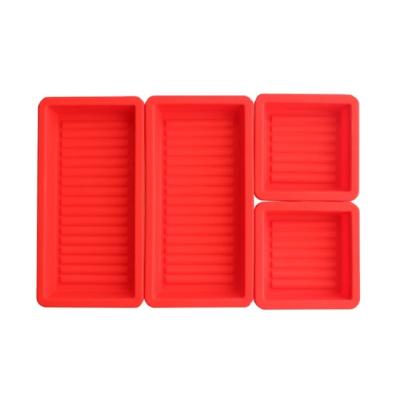 China 4 Tray Food Tray Dishwasher Tests DGCCRF LFGB ISO /BSCI ICS Safe Audit Viable Silicone Baking Mat Set for sale