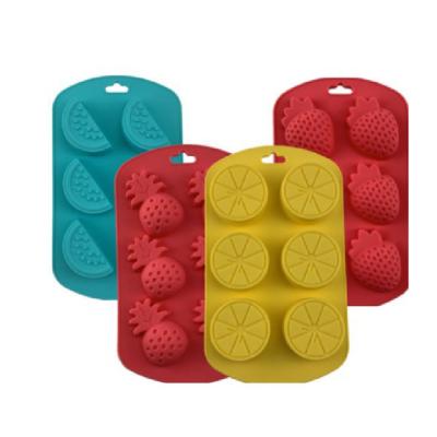 China Viable Silicone Pet Ice Tray Fruit Shape DGCCRF LFGB Tests ISO Audit / BSCI ICS for sale