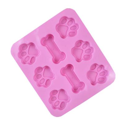 China Viable Silicone / BSCI ICS Pet Ice Tray Paw And Bone Shape DGCCRF LFGB Tests ISO Audit for sale